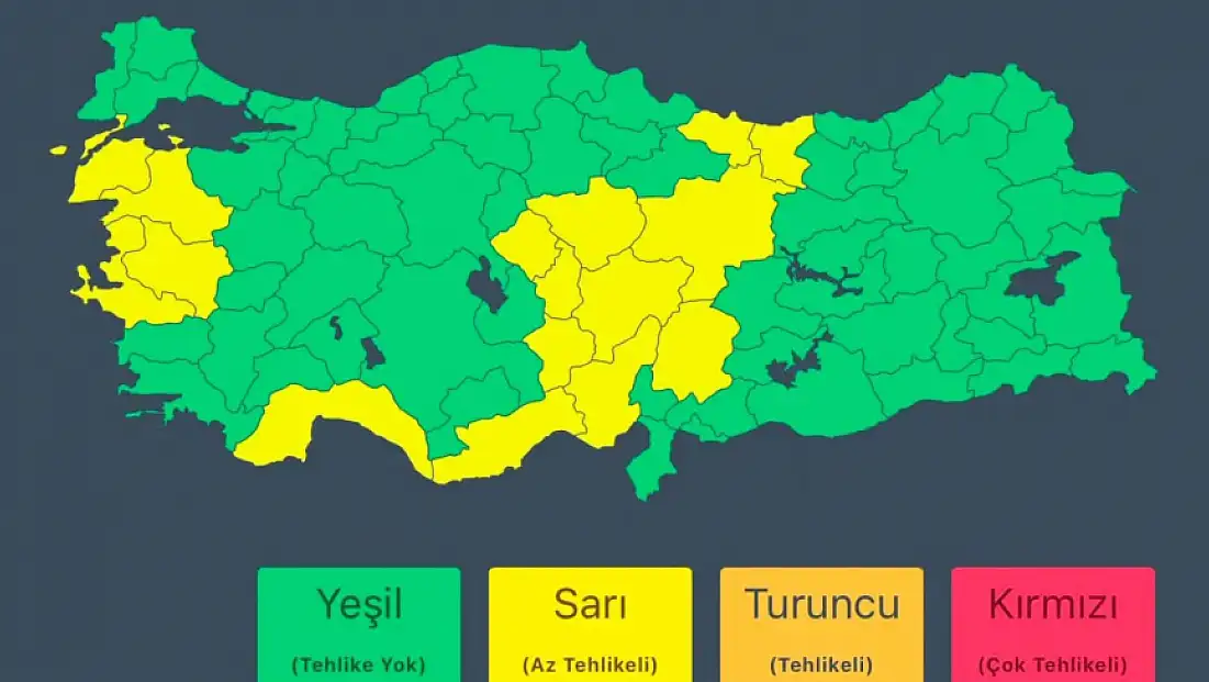 Meteoroloji Genel Müdürlüğü'nden alınan son bilgilere göre..