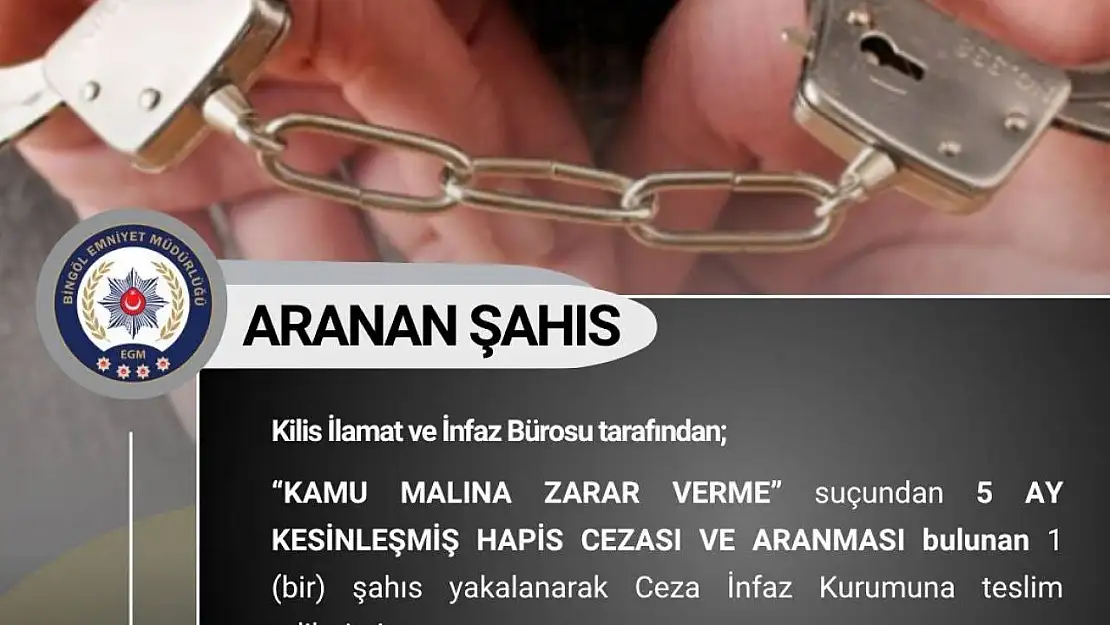 Bingöl'de aranan 6 şüpheli yakalandı