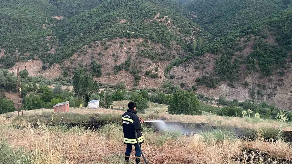 Bingöl'de çıkan örtü yangını söndürüldü
