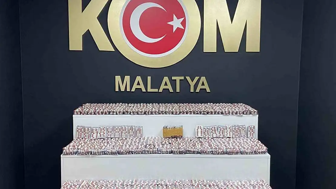 Malatya'da 21 bin 672 adet sentetik ecza hap ele geçirildi