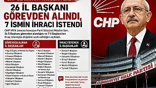26 İL BAŞKANI GÖREVDEN ALINDI..