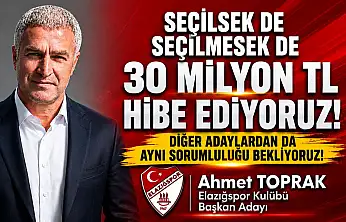 Elazığspor Başkan Adayı Toprak'tan Tarihi Çağrı: 'Seçilsek de Seçilmesek de 30 Milyon TL Hibe Ediyoruz'