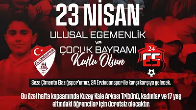 Elazığspor'dan 23 Nisan'a Anlamlı Jest: Kadın ve Öğrencilere Ücretsiz Tribün