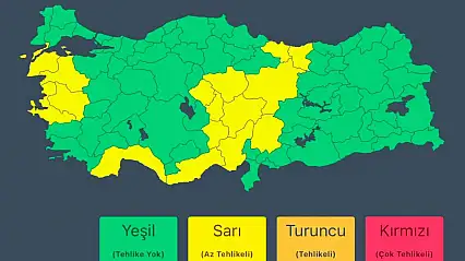 Meteoroloji Genel Müdürlüğü'nden alınan son bilgilere göre..