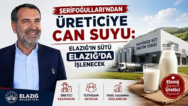 Şerifoğulları'ndan Üreticiye Can Suyu: Elazığ'ın Sütü Elazığ'da İşlenecek