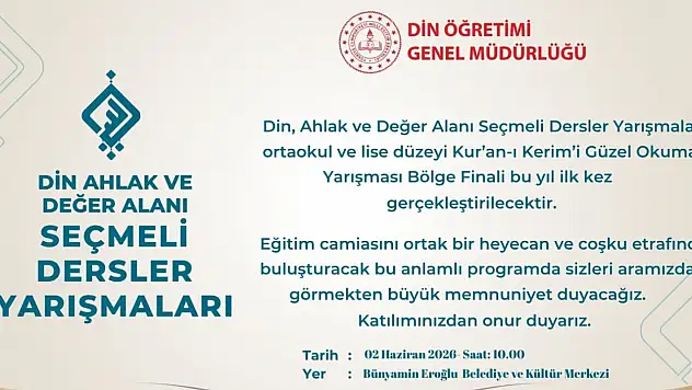 Genç Hafızlar Elazığ'da Buluşuyor