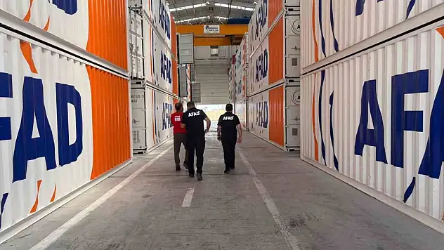 Elazığ AFAD lojistik deposunda inceleme