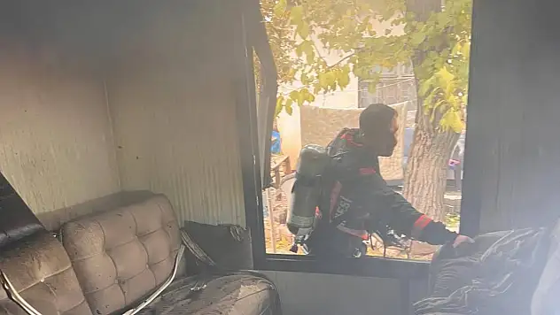 Malatya'da konteyner yangını