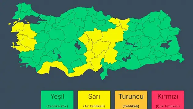 Meteoroloji Genel Müdürlüğü'nden alınan son bilgilere göre..
