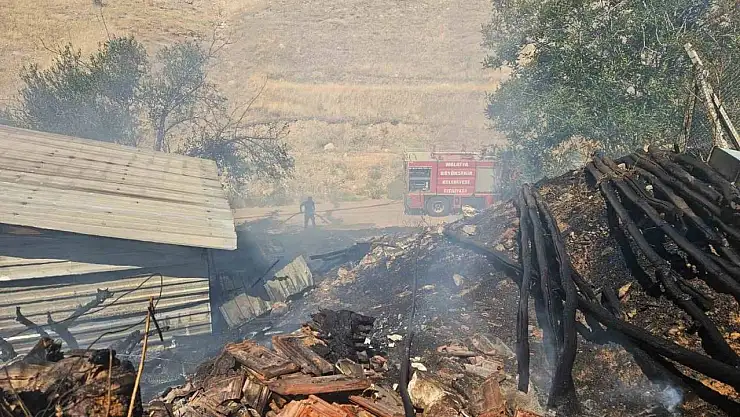 Akçadağ'da odunluk yangını korkuttu