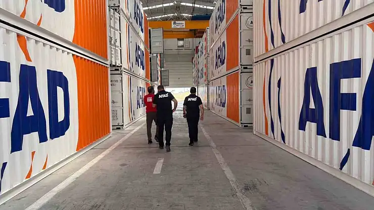 Elazığ AFAD lojistik deposunda inceleme