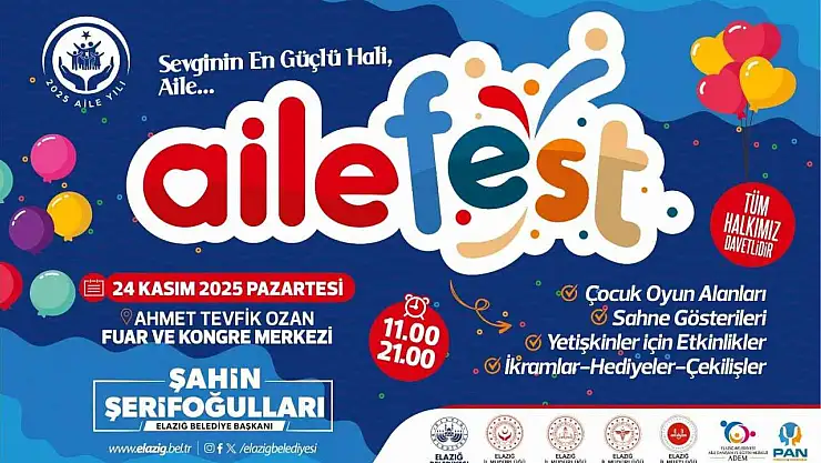 Elazığ'da 'Aile Festivali' düzenlenecek