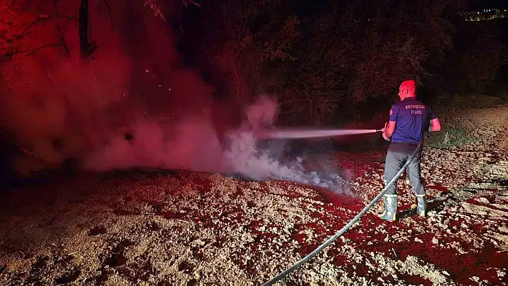 Elazığ'da bahçe yangını söndürüldü
