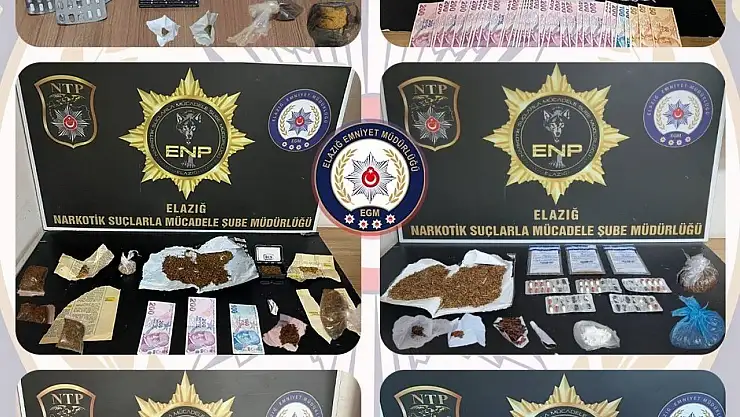 Elazığ'da uyuşturucuya geçit yok: 16 tutuklama