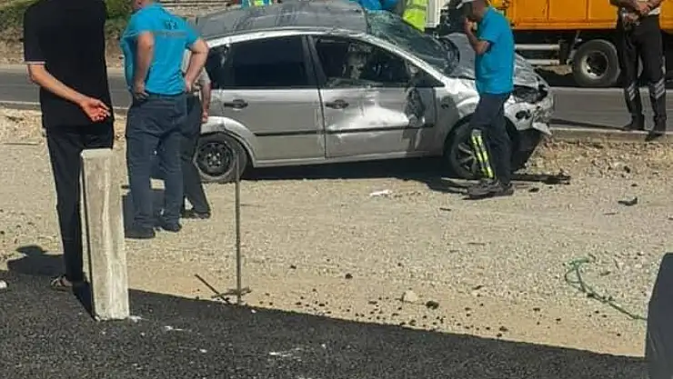 Elazığ otomobil takla attı: 1 yaralı