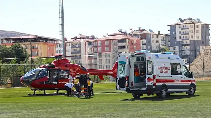 Malatya'da ambulans helikopter 80 yaşındaki hasta için havalandı