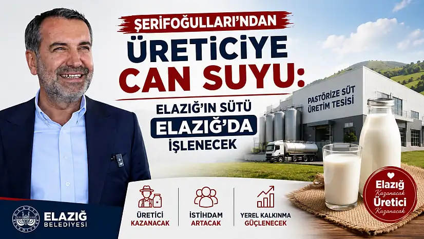 Şerifoğulları'ndan Üreticiye Can Suyu: Elazığ'ın Sütü Elazığ'da İşlenecek