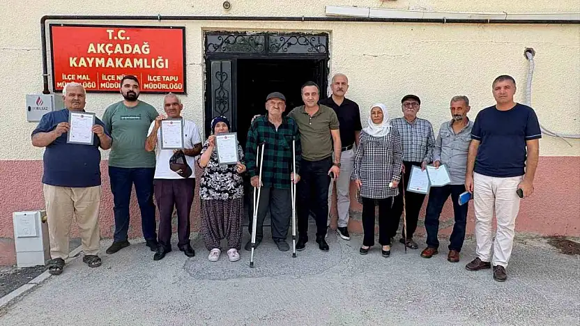 Akçadağ'da 28 yıllık tapu hasreti sona erdi