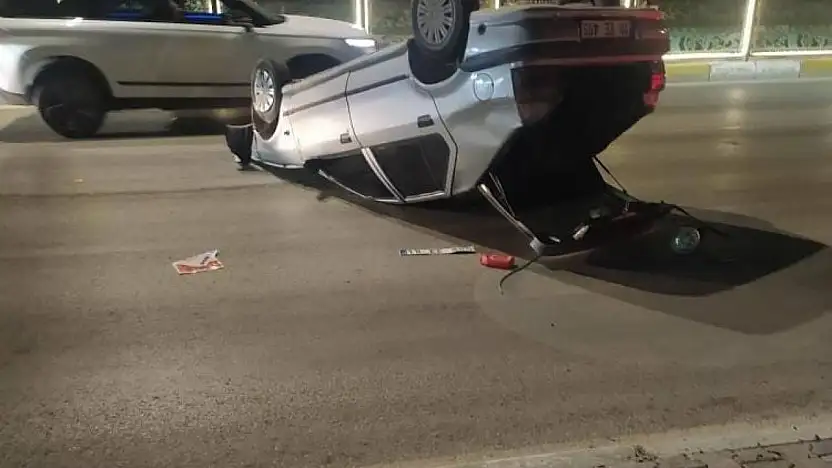Elazığ'da otomobil takla attı: 1 yaralı