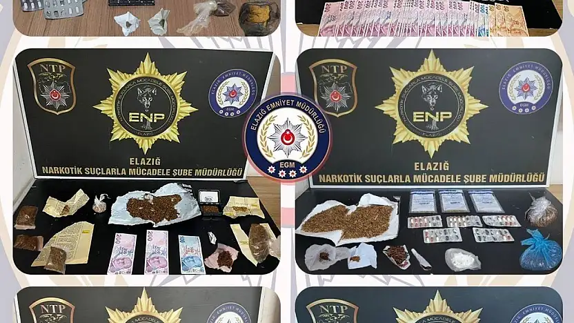 Elazığ'da uyuşturucuya geçit yok: 16 tutuklama