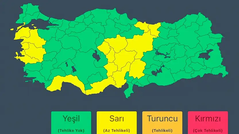 Meteoroloji Genel Müdürlüğü'nden alınan son bilgilere göre..