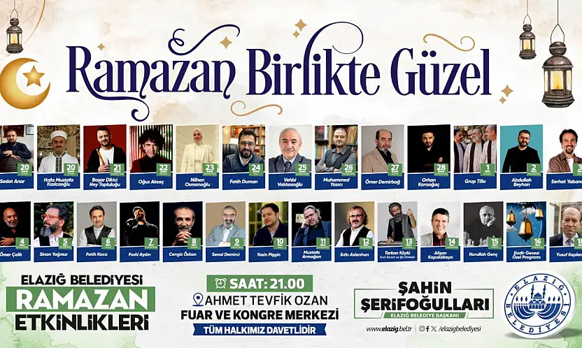 Elazığ Belediyesi'nden Ramazan Etkinlikleri