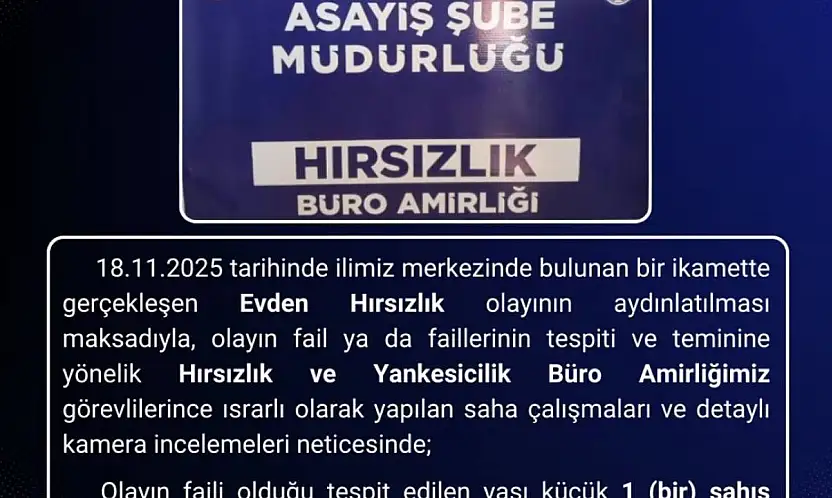 Bingöl'de hırsızlık olayının faili tutuklandı