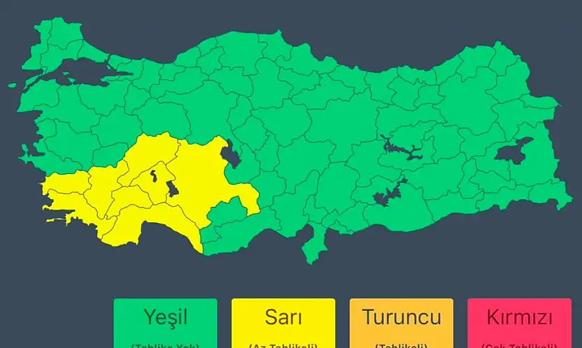 Meteoroloji Genel Müdürlüğü'nden alınan son bilgilere göre..